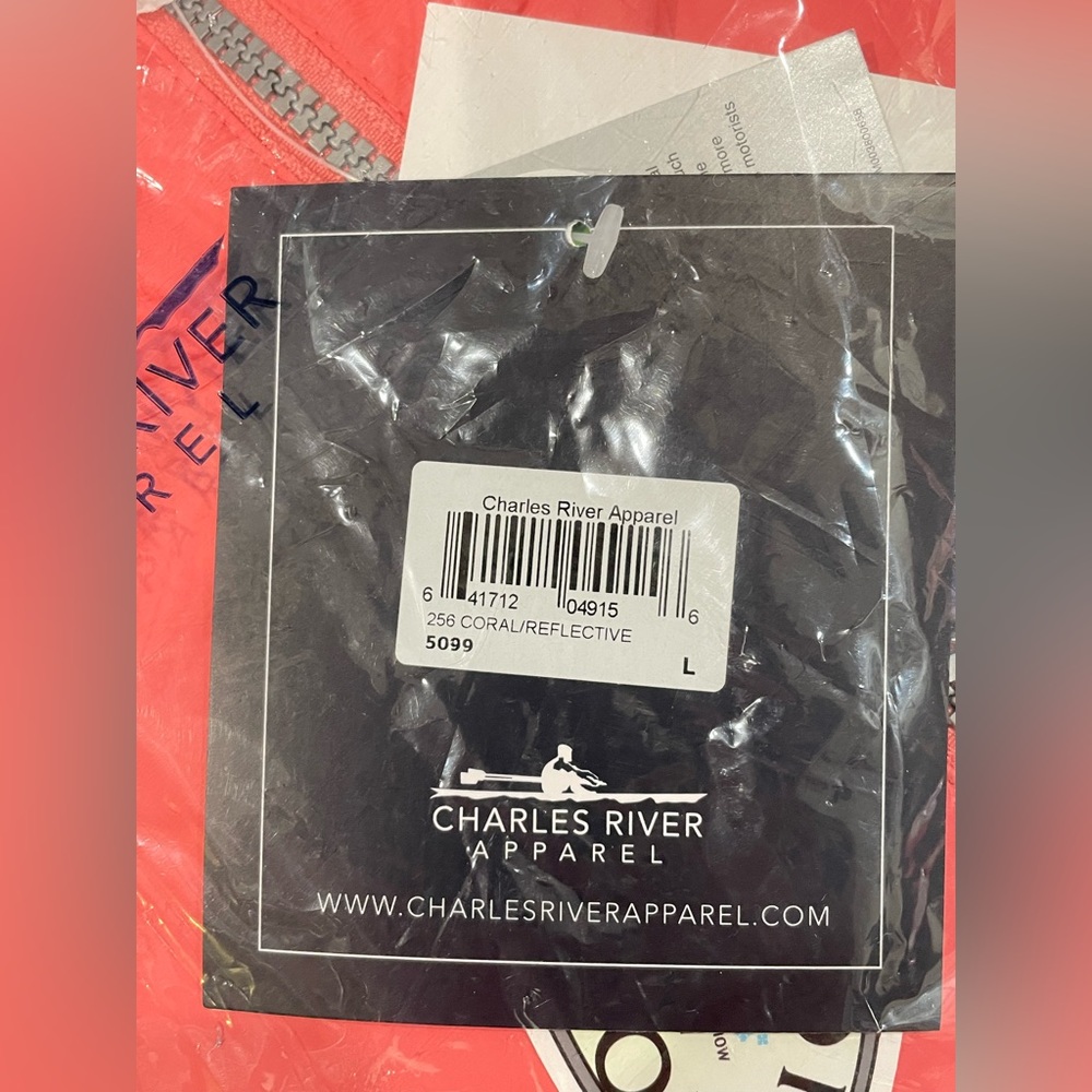 NWT Charles River Women Englander Rain Jacket
Size Large Volos Coral - Picture 5 of 6